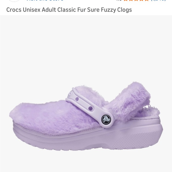 CROCS Classic Fur Sure Fuzzy Clogs in Purple - Picture 6 of 12